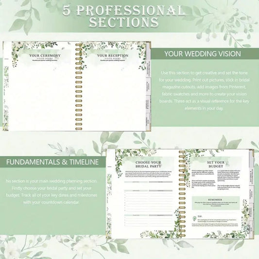 Window wedding planner book & organizer | elegant bridal journal – brand new - party supplies seasonal & holidays