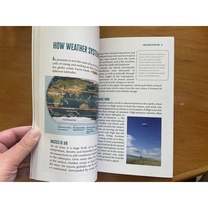 Weather and climate new zealand by sandra carrod – understand aotearoa’s changing skies - print books book - geography