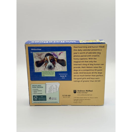 Weratedogs 2025 desk calendar | daily dog photos & captions | based on popular twitter feed | brand new - desk
