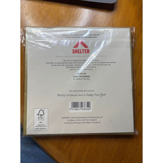 Pack of 6 shelter festive donkey christmas cards - business cards stationery