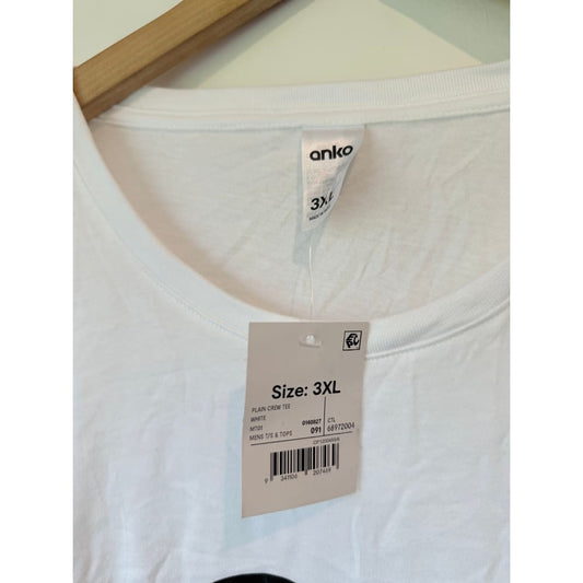 Anko size 3xl nz printed crew tee white - clothing tops top women’s apparel