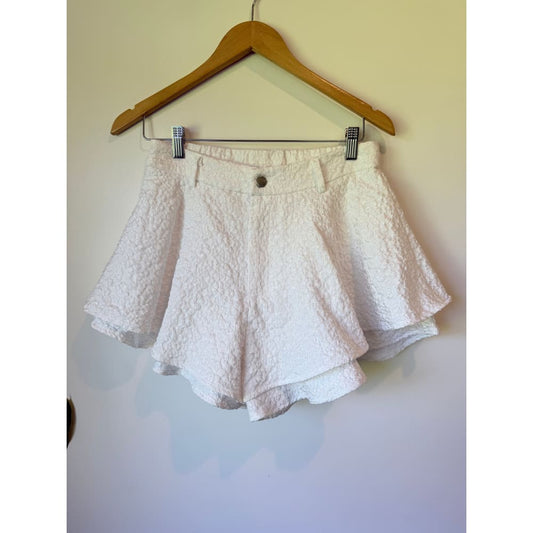 Shein size l jacquard two layer hem shorts - shorts bottom women’s apparel