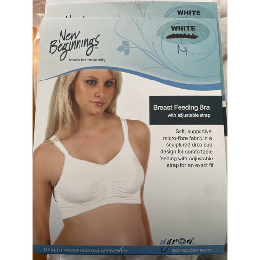 New beginnings size m breast feeding bra in white - bras bra - clothing & fashion - maternity - special categories
