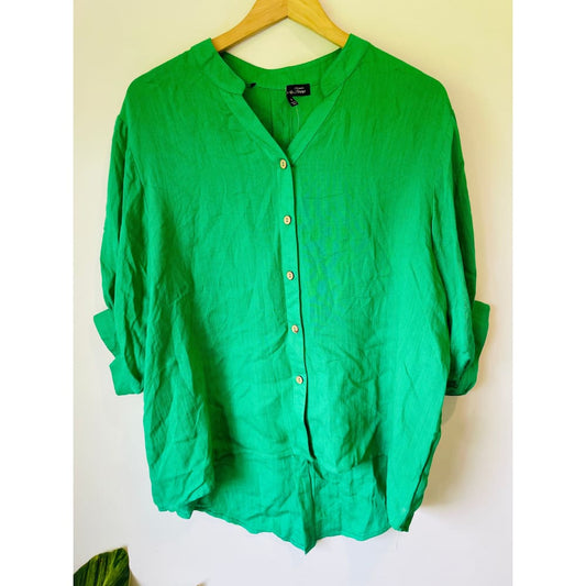 Willow tree linen/rayon top – size 8 (brand new cut-label) - blouses blouse - bnew label cut branded clothing