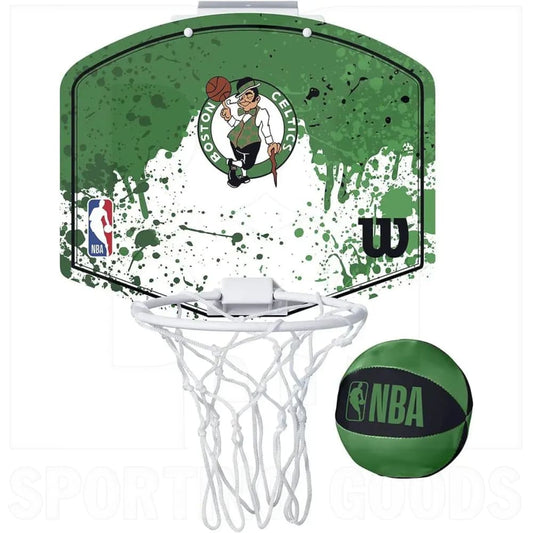 Wilson nba team mini hoop – boston celtics | over-the-door indoor basketball hoop – brand new - basketball toys toys