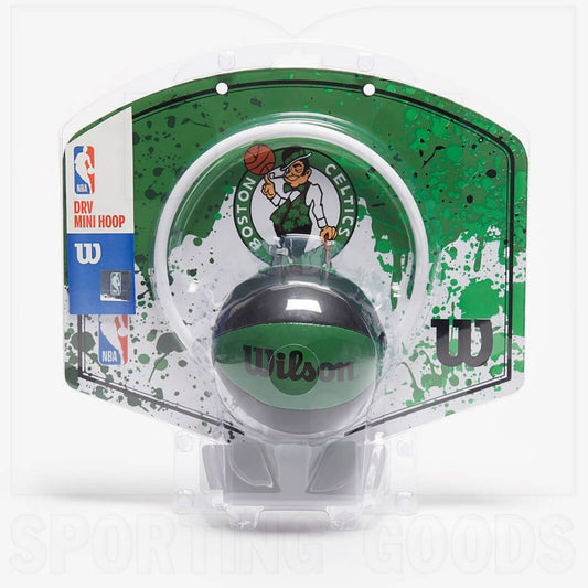 Wilson nba team mini hoop – boston celtics | over-the-door indoor basketball hoop – brand new - basketball toys toys
