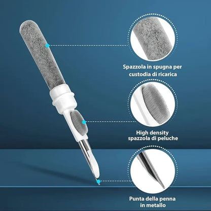 Wireless white earphone / pod cleaning pen | multi-tool for earbuds keyboards & more – brand new - electronics cleaners