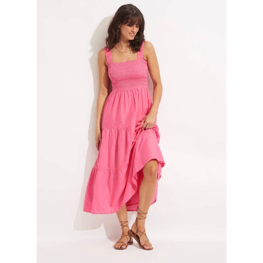 Seafolly size m faithful midi pink - dresses top women’s apparel