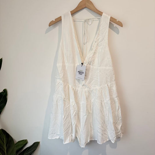 Princess polly size 14 halcyon romper white - one-pieces top women’s apparel