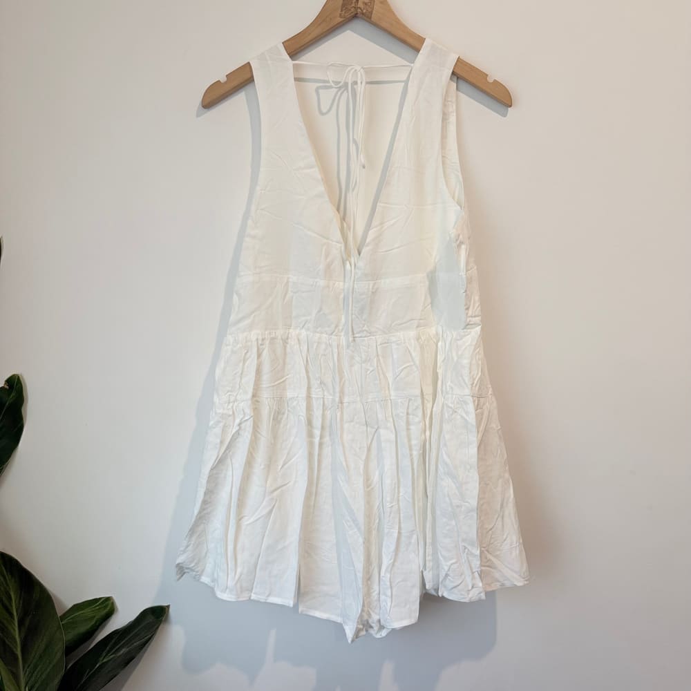 Princess polly size 14 halcyon romper white - one-pieces top women’s apparel