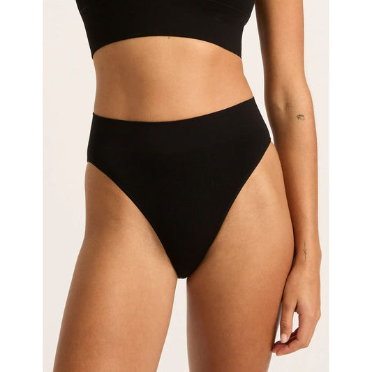 Boody size s lyolyte® ribbed high leg brief black - briefs special categories women’s apparel
