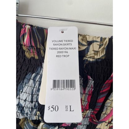 Bnwt millers size l volume tiered rayon skirt - skirts bottom - clothing & fashion - skirt - skirts women’s apparel