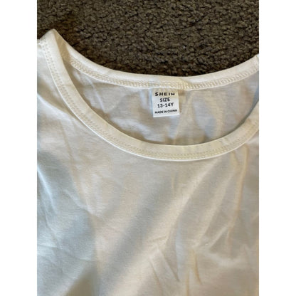 2x shein kids white singlet tops 13-14y - clothing tops baby clothing - kids - singlet - top children’s apparel