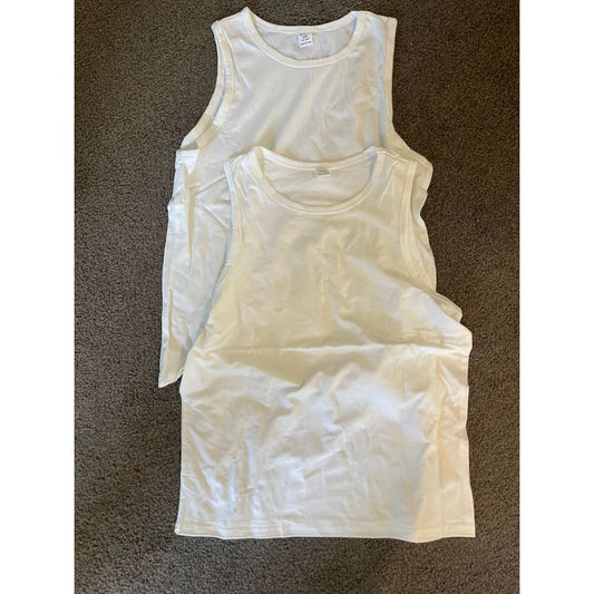 2x shein kids white singlet tops 13-14y - clothing tops baby clothing - kids - singlet - top children’s apparel