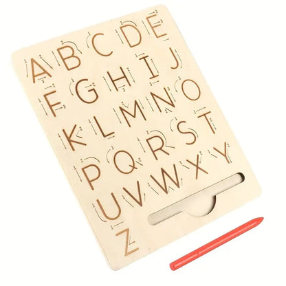 Wooden alphabet tracing board – double-sided learning toy for kids – brand new - educational toys educational - toys