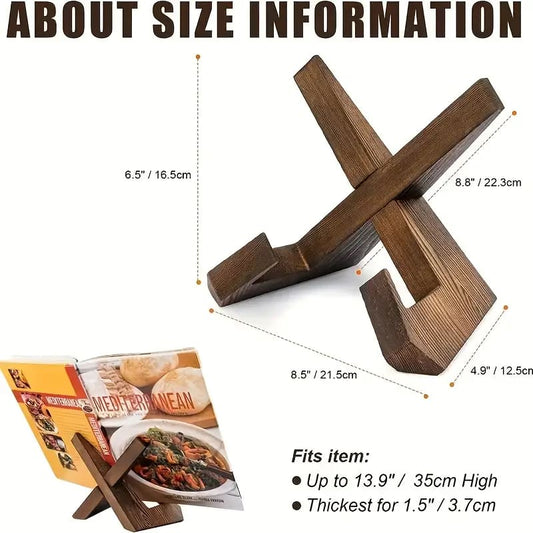 Wooden cookbook stand - kitchen organizers home&living materials