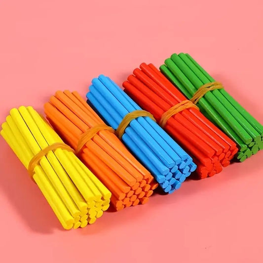 100 wooden counting sticks - educational toys toys