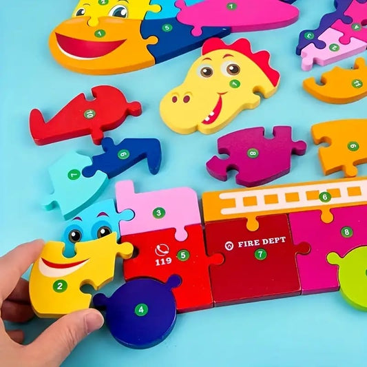 Wooden puzzle – fire truck design | educational toy for kids – brand new - wooden & pegged puzzles educational - toys