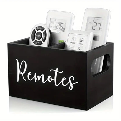 Wooden remote storage box | organiser for remotes stationery & more – brand new - household storage containers