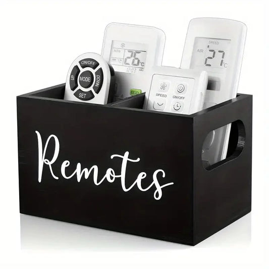 Wooden remote storage box | organiser for remotes stationery & more – brand new - household storage containers