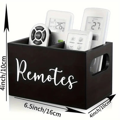 Wooden remote storage box | organiser for remotes stationery & more – brand new - household storage containers