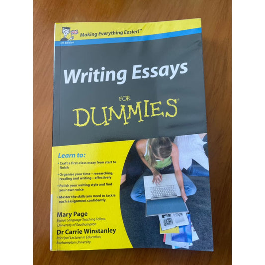 Writing essays for dummies | university essay writing guide – used (ex-library) - print books book - condition: used