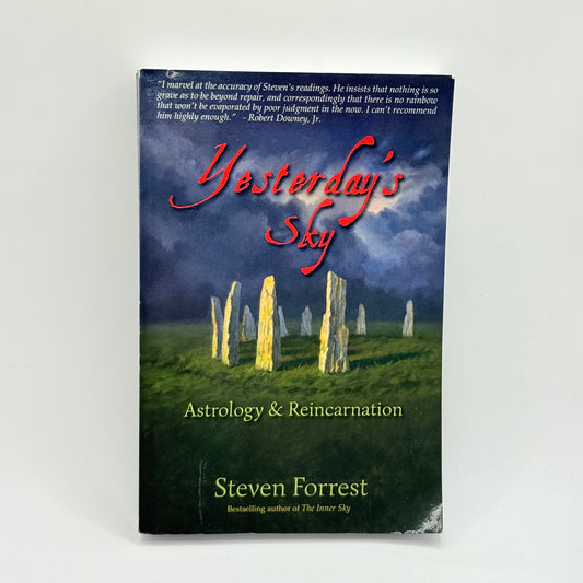 Yesterday’s sky: astrology & reincarnation by steven forrest - print books printed media