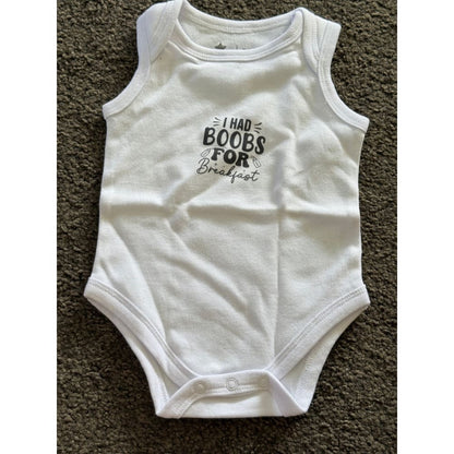 Young original baby bodysuit – size 0–3 months | white cotton | funny graphic print - baby one-pieces baby clothing