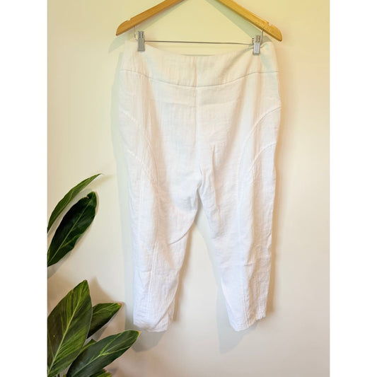 Yvonne black white cropped pants – size 12 | relaxed fit great condition - trousers bottom - condition: used women’s