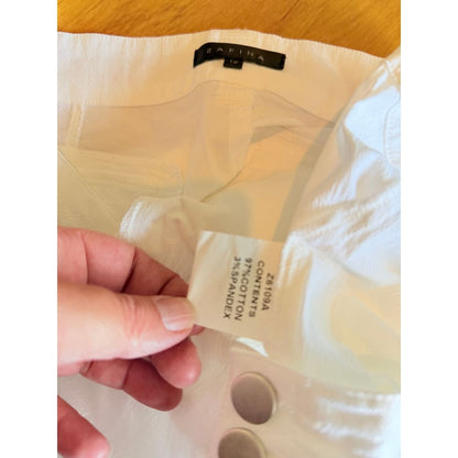 Zafina white cargo capri pants – size 12 | cotton blend with stretch excellent condition - cargo pants bottom