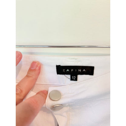 Zafina white cargo capri pants – size 12 | cotton blend with stretch excellent condition - cargo pants bottom