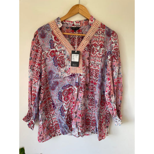 Zafina size 10 tops - blouses blouse - clothing & fashion - designer clearance - top women’s apparel