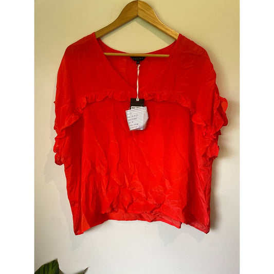 Zafina size 10 top – small pull noted - blouses blouse - clothing & fashion - designer clearance - top women’s apparel