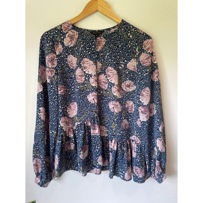 Zafina size 10 floral top - clothing tops blouse - clothing & fashion - designer clearance - top women’s apparel