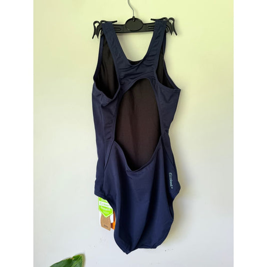 Zoggs size 8 cottesloe sportsback girls swimsuit – navy | durable & comfy for lessons or play - one-piece swimsuits